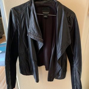 Trouve black leather jacket